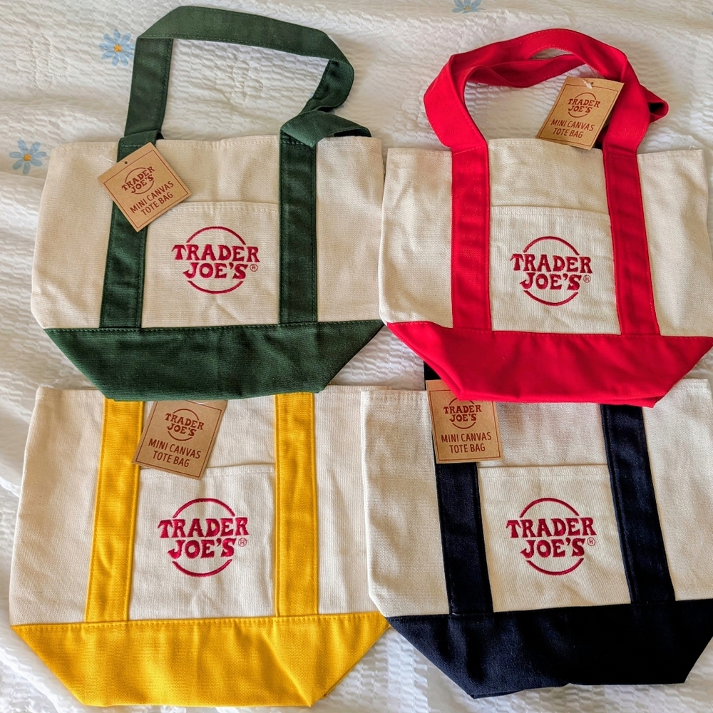 Bundles) Trader Joe's Mini Canvas Tote Bag